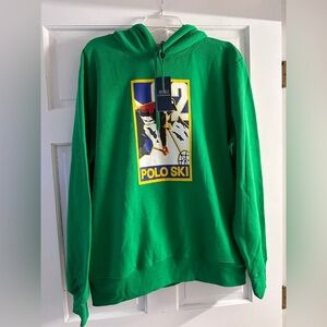 Brand New Men’s Polo Ski Green Hoodie